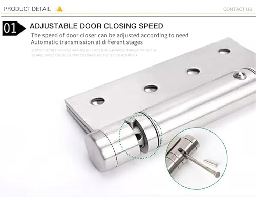 Zoopx Self Closing Door Hinges 4 Inch Stainless Steel Door Hinges Interior Door Hinges Spring Loaded Door Hinges Bathroom Pantry Basement Front Heavy Duty Door Hinges 2 Pack (Brushed Nickel, 2 Pack) #TOP1