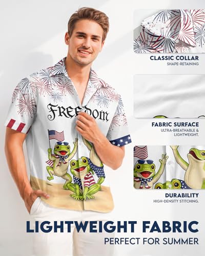 Image of 99TIMORO Fathers Funny Mens Hawaiian Shirt, Movie Button Down Short Sleeve Top, Father Day Summer Gifts