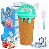 【Vaso Granizado de Gran Capacidad】Aprox. 500 ml. Presta atención a la cantidad de líquido vertido, no excedas los 2/3 del cuerpo de la taza granizada para evitar derrames. La taza para hacer granizado es extraíble para lavar con jabón y se puede volver a congelar para reutilizar.