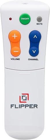 Flipper Big Button Universal TV Remote for Seniors, Dementia