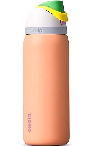 Owala FreeSip Stainless Steel Water Bottle, Peachy Keen, 32 oz