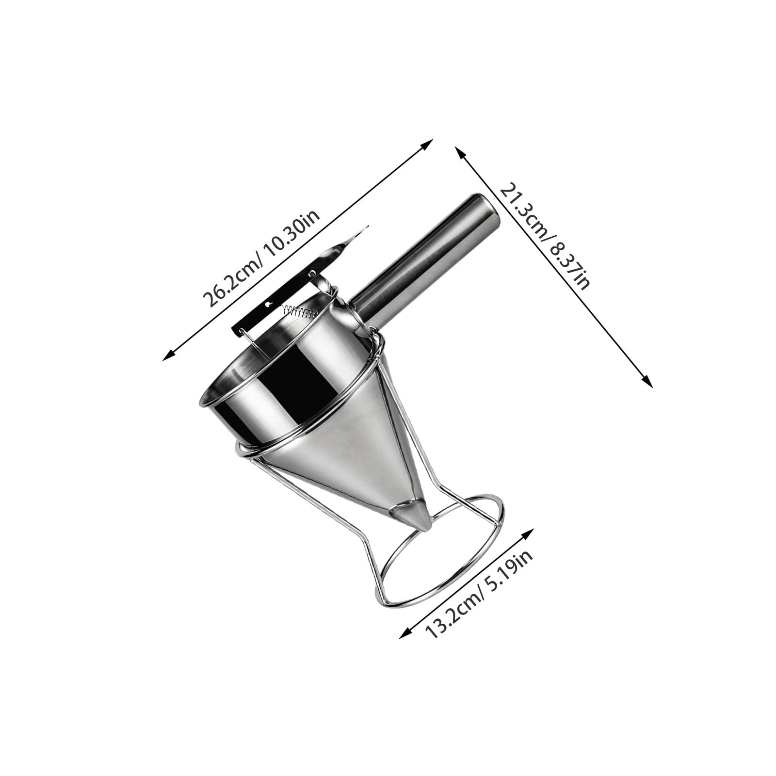 Healeved Embudo Dispensador de Masa con Diseño de Bola de Pulpo en Acero Inoxidable, Mango Desmontable y Fácil de Instalar para Cocina DIY y Repostería