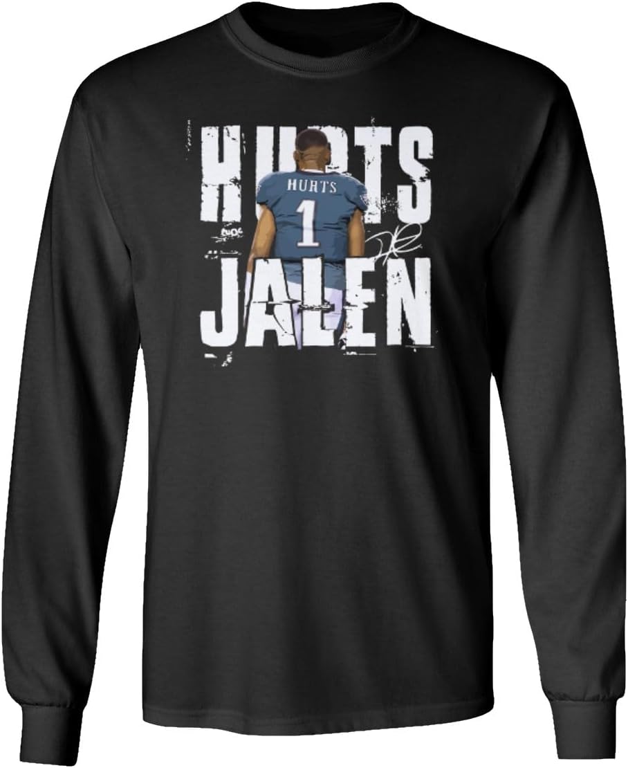 Football Star Player Quarterback Philadelphia Hurts Long Sleeve T-Shirt