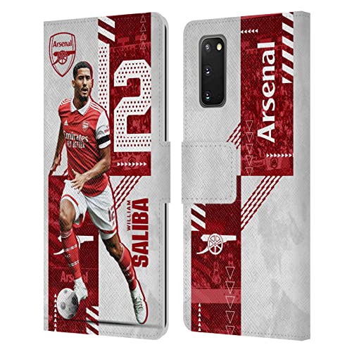 Housse Samsung S20 Arsenal FC Saliba étui protection portefeuille cuir