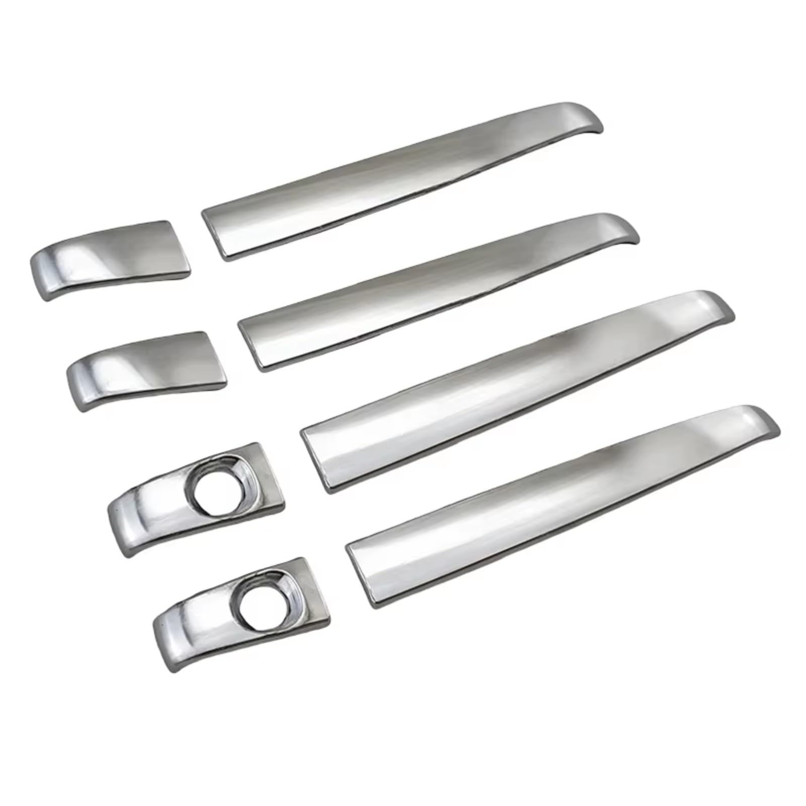 Qdzvalumv 2 Keyholes Car Door Handles Cover Shell Compatible With Toyota For Camry 2012-2017 Car Door Handle Cover Exterior Decoration Trim Front Rear Set(2 Keyholes)