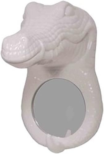 Streamline "Once Upon a Wall Espejo y gancho de porcelana, cocodrilo