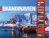 Skandinavien Kalender 2023, Wandkalender im Querformat (54x42 cm) - Reisekalender Norwegen, Schweden, Finnland, Dänemark und Island: Unterwegs zwischen Seen und Fjorden