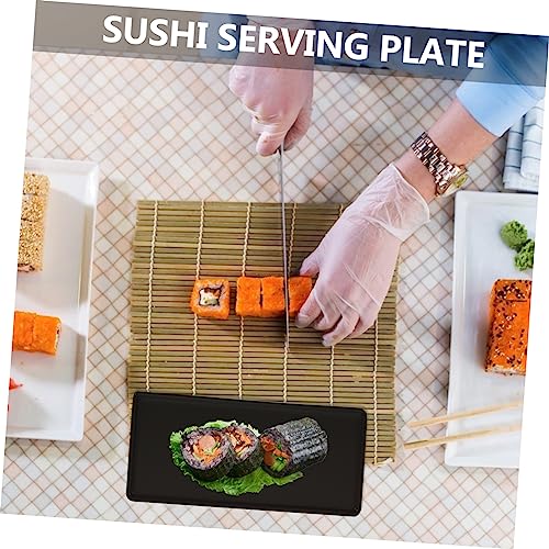 Plato rectangular para sushi de cerámica japonesa miniatura 4