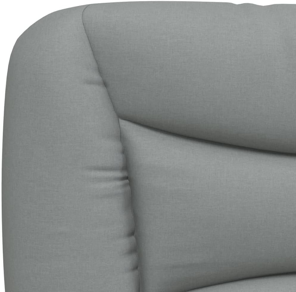 vidaXL Headboard Cushion Hvar, Upholstered Bed Pillow Headboard, Hanging Headboard Pillow for Bedroom, Cushion Headboard, Light Gray 72" Fabric