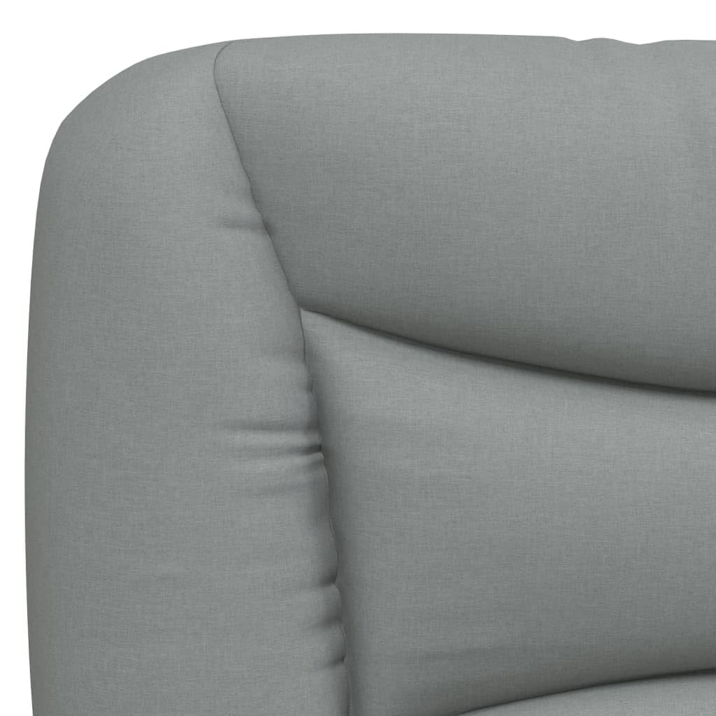 vidaXL Poduszka na wezgłowie, Hvar, jasnoszara, 140 cm, tkanina, poduszka na zagłówek, poduszka zagłówka łóżka, poduszka wezglowie, poduszka wezgłowia