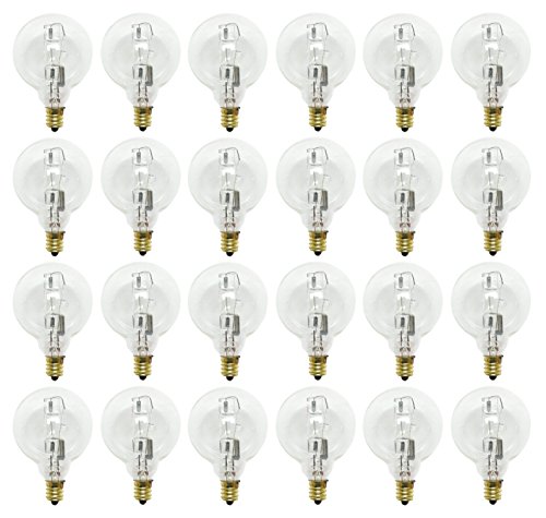 Set Of 24 Bulbs - Ge Halogen Bulbs 40 W G16.5 Candelabra Clear 430 Lumens (24 Bulbs) #TOP1