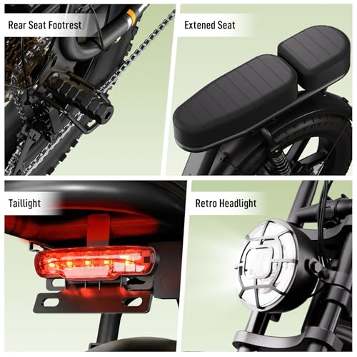 Image of TST Electric Bike for Adults, 1500W Peak Motor 60 Miles Fat Tire Ebike with 48V 15Ah Removable Battery 20 inch Fat Tire Electric Bike, Full Suspension and 7-Speed