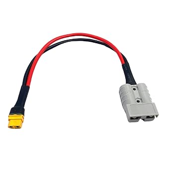 daier XT60 Female Connector Plug to 50A 600V Battery Quick Connect Connector Plug with 12AWG Cable for Solar System Connection