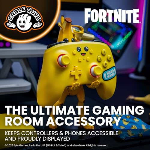 Cable Guys - Fortnite Peely Gaming Accessories Holder & Phone Holder for Most Controller (Xbox, Play Station, Nintendo Switch) & Phone