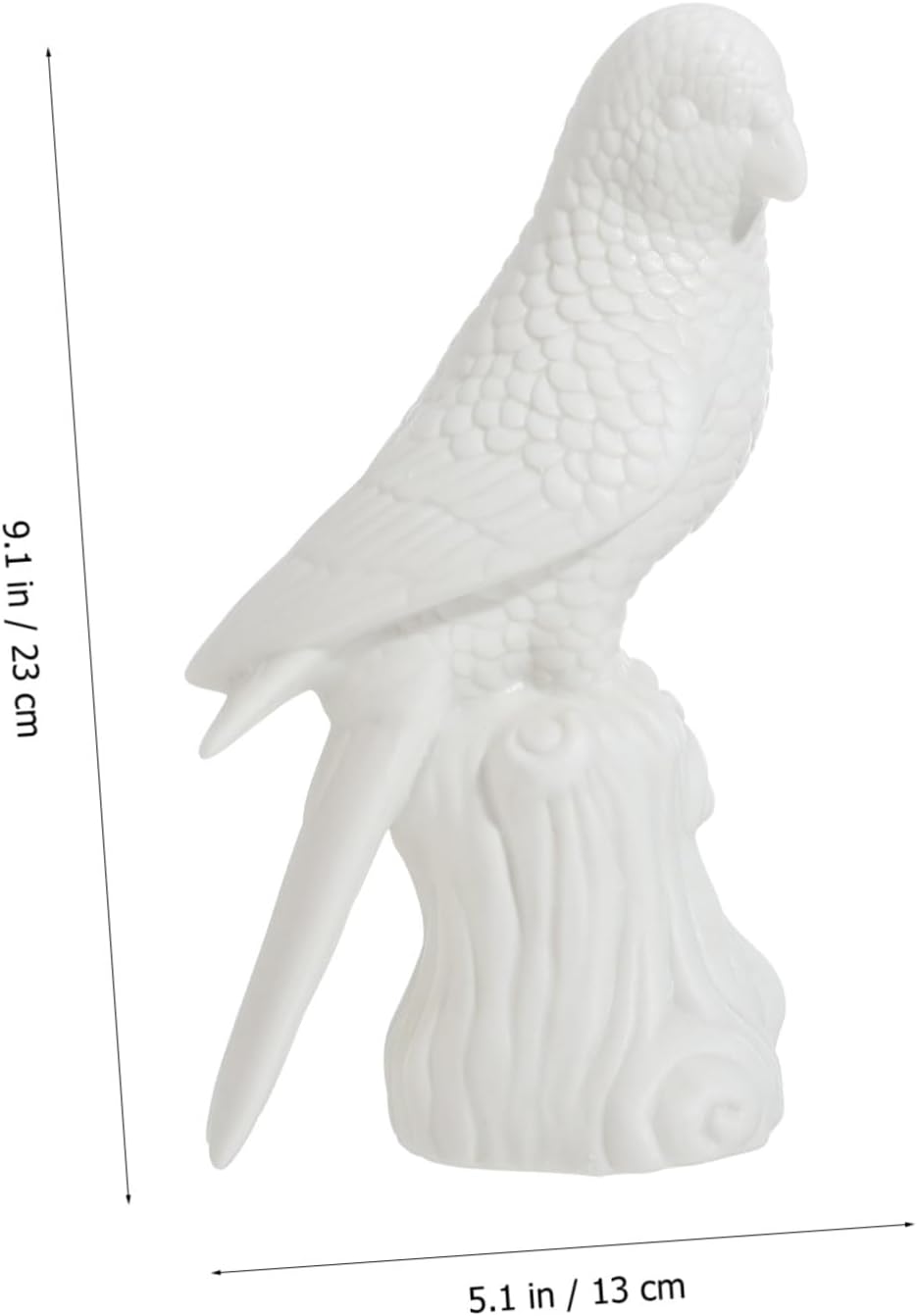 BESPORTBLE Ceramic Unpainted Ceramic Parrot Figurine Statue Collectible Animal Art Porcelain Table Decor Ornaments Home image 2