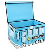 FRCOLOR 蓋付きスタッキング収納ケース 折りたたみ式 大容量 おもちゃ収納ケース 底部キャスター付き ブックオーガナイザー