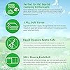 Rapid Dissolving RV Toilet Paper Septic Safe, Camping Toilet Paper Biodegradable 9 Mega Rolls, 500 Sheets, 3 Ply RV & Camper Accessories for Travel Marine, Camp, Boat and Motorhome (Inches, 4 x 4)