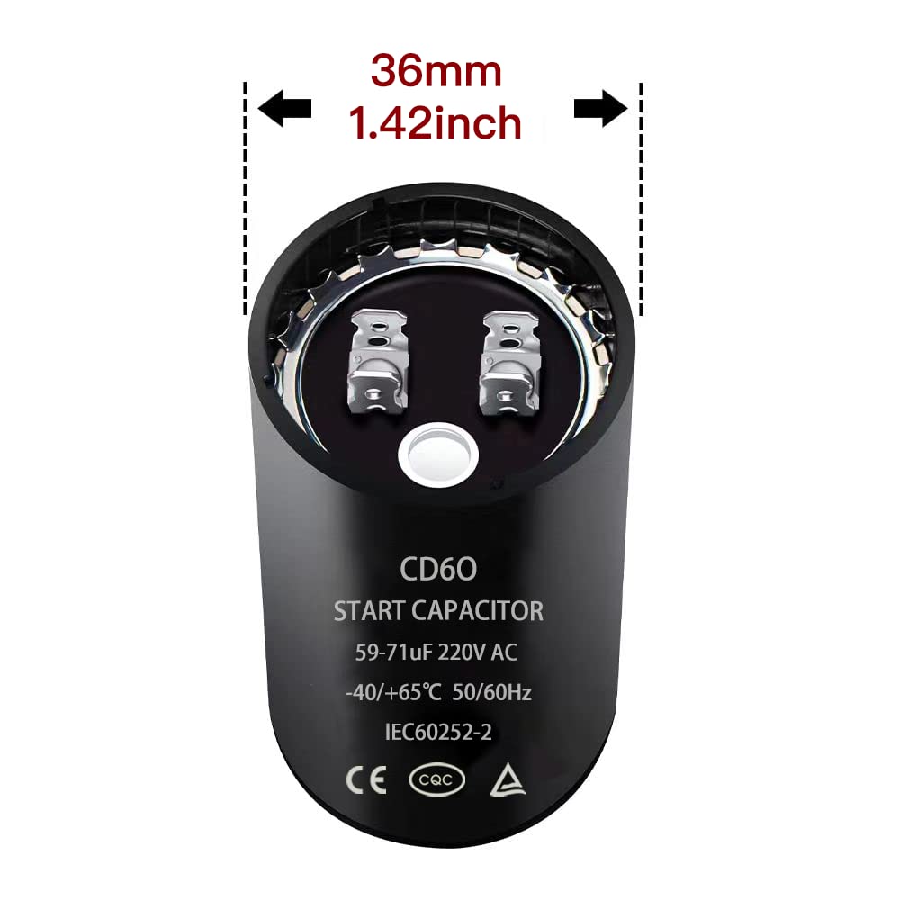 23 6451 Cd Condensatore Avviamento Motore 243-292 MFD UF 220-250VAC - Per HVAC, Con Tappo, Spedizione Gratuita USA! Condensatore 243-292 MFD