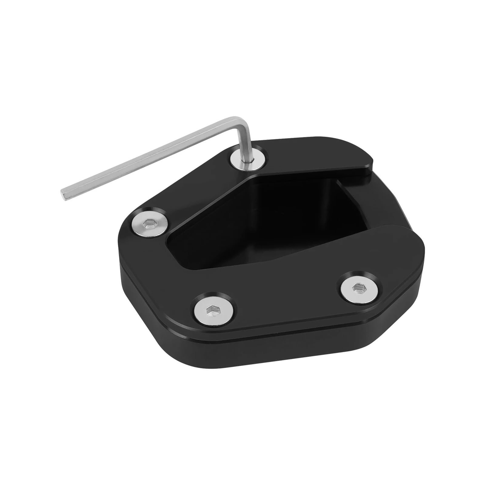 Almohadilla del soporte lateral del pie Extensión del soporte lateral pie de la motocicleta Ampliar(Titanium)