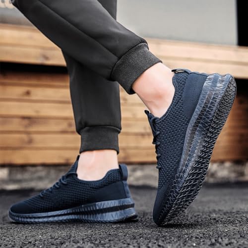 Image of DLWKIPV Mens Slip On Shoes Tennis Walking Gym Athletic Running Fashion Sneakers Workout Footwear Casual Sport Outdoors Breathable Knitted Mesh Lightweight