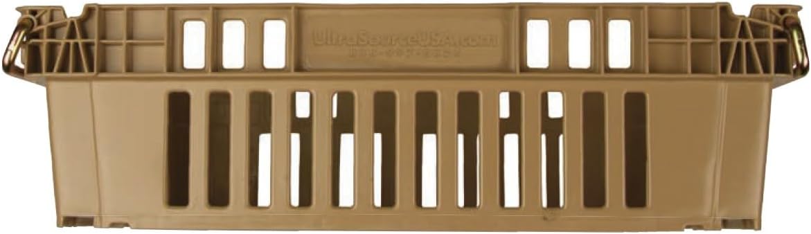 ULTRASOURCE Chill Trays - Nestable/Stackable Containers, 24 x 20 x 6 inches, Ventilated, Polyethylene, 50 lbs capacity