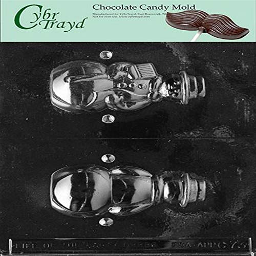 Cybrtrayd Life of the Party C073 Medium Hollow Snowman Chocolate Candy Mold in Sealed Protective Poly Bag Imprinted with Copyrighted Cybrtrayd Molding Instructions