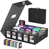 Trading Card Storage Box Gomyrod, 5-Row Card Case with Commander Display & Portable Handle, 4200+ MTG Deck Box...