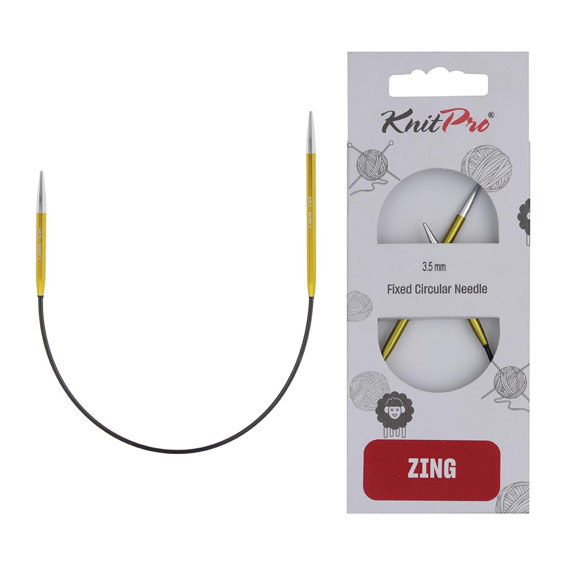KnitPro Zing Circular Needle 25cm 3.50mm - 1pc