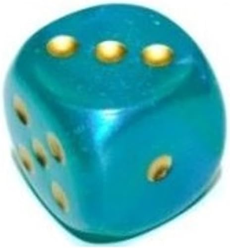 Chessex Borealis - Bloque de dados luminosos d6 de 0.630 in (12 dados) (27785), color azul