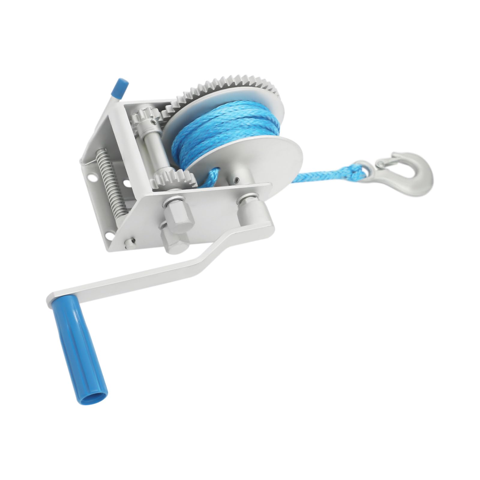 Treuil manuel manuel 3 conditions de transmission Treuil manuel 4500 lbs 8 m Corde en nylon Fonction de verrouillage pour yacht, bateau, remorque