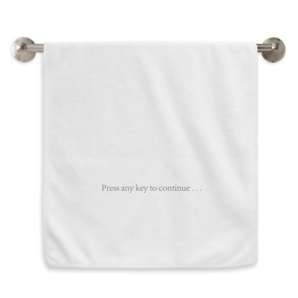Serviette de toilette douce et absorbante 13x29 pouces thème informatique blanc