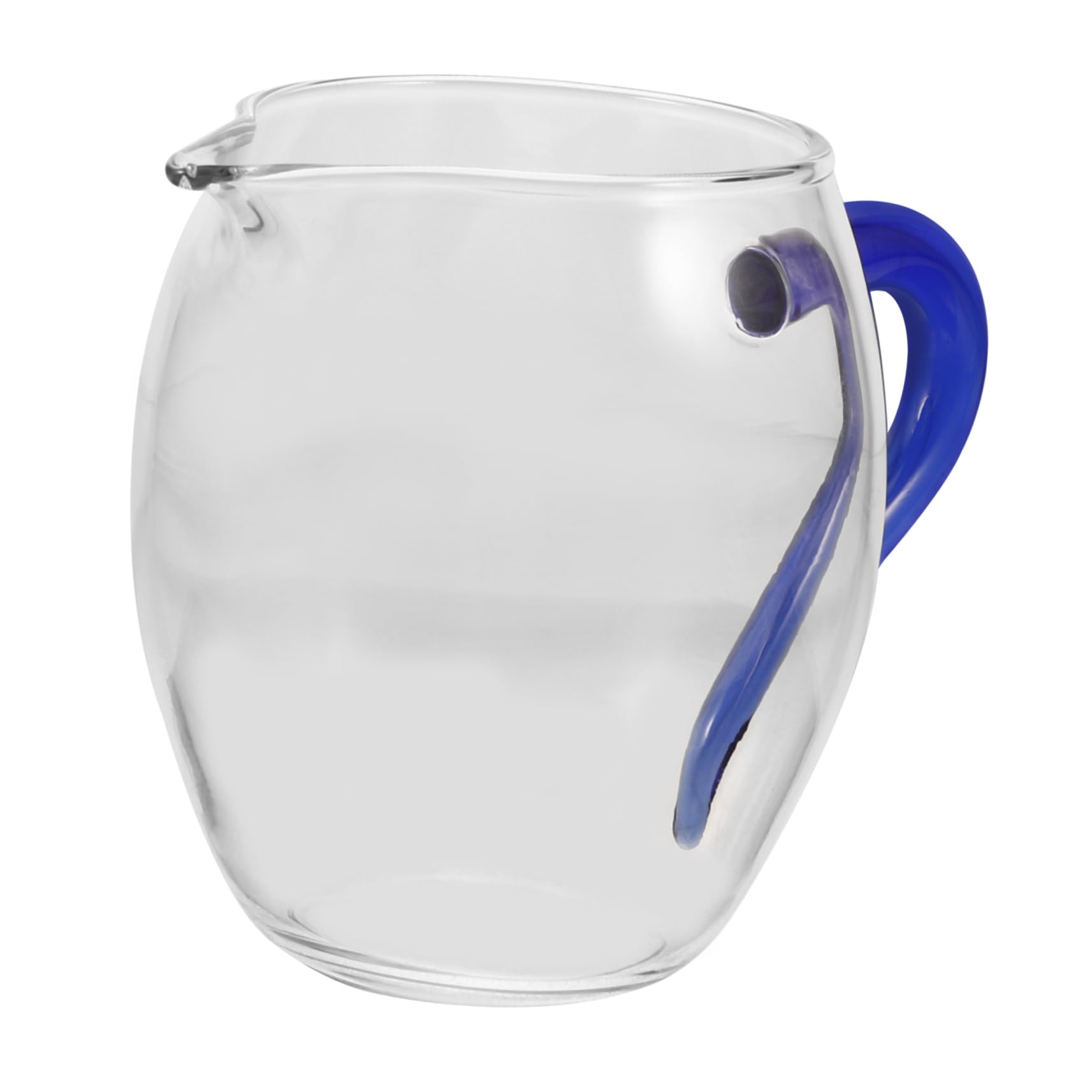 5pièces Tasse à Thé Verre Avec Poignée Bleue Pichet Verre Pour Infusions Tasse à Lait Transparent Pour Service à Table