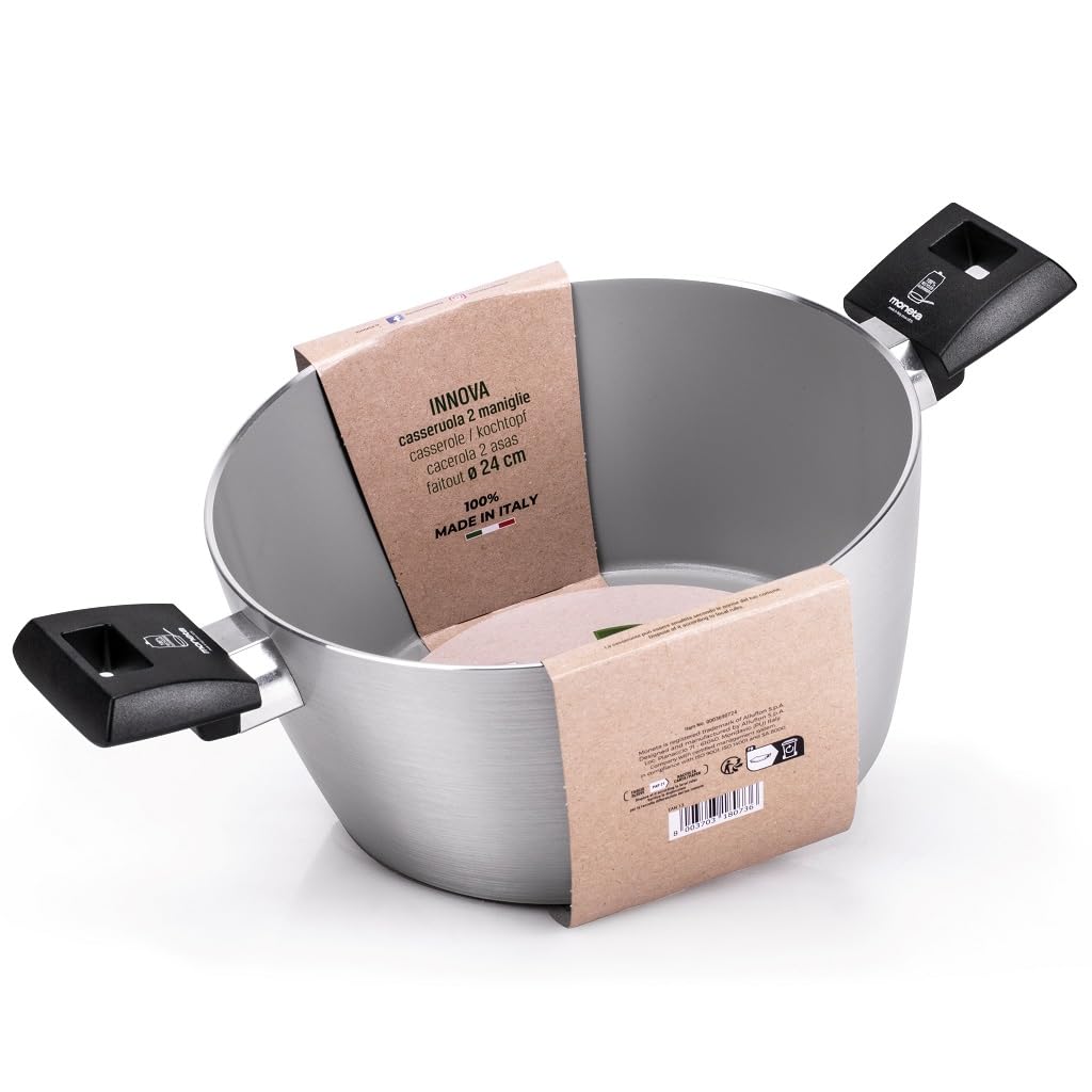 Padella Moneta 24 Cm, Rivestimento FineGres Senza PFAS, Per Tutti I Fuochi Inclusa Induzione, Made In Italy