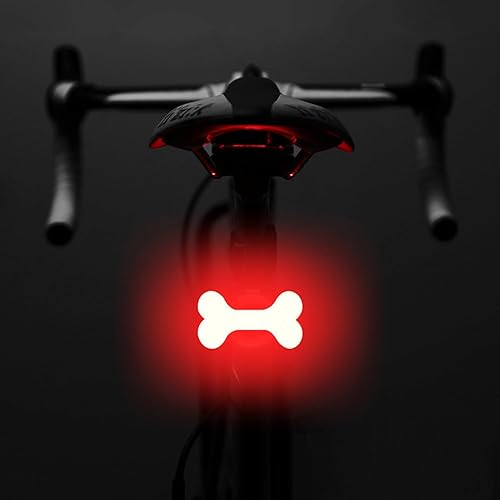 Luz trasera de bicicleta, luz trasera LED recargable para bicicleta de noche, bonitos accesorios de bicicleta, luz trasera brillante en forma de