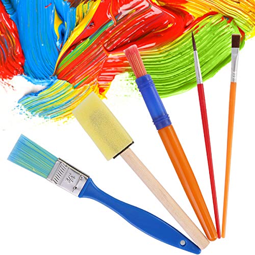 Camidy Kinderen Verf Kit 42Pcs / Lot Kinderen Spons Schilderij Borstel Combinatie Patronen Waterdichte Schort Tekening Kit Voor Het Schilderen Van Kinderen Oefenen - Afbeelding 5