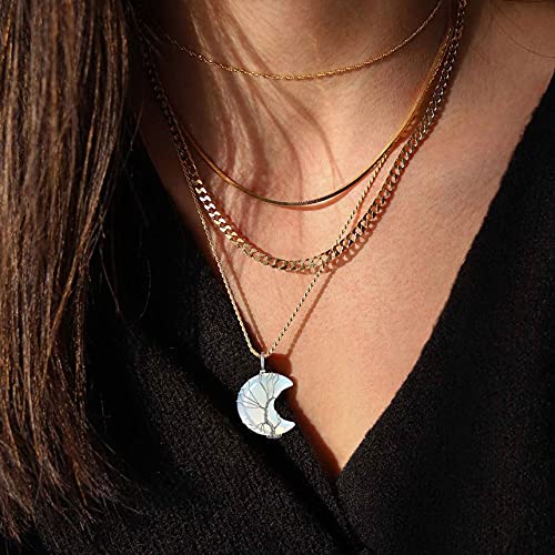 Bestyle Tree of Life Wrapped Healing Crystal Necklaces 12 Month Birthstone Pendant for Women, Crescent/Heart Gemstone Jewelry, Vintage Birthday Gifts/Energy Gift2