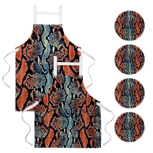 Tablier de cuisine et serveuse lot de 2 avec broches pour restaurant et nettoyage