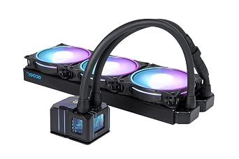 Alphacool Eisbaer Pro Aurora 360 CPU AIO | Copper Radiator, 5542 mm Cold Plate, Fits AMD Threadripper/EPYC & Intel LGA 3647, AM4 Bracket Included, 360 mm, TPV Hoses