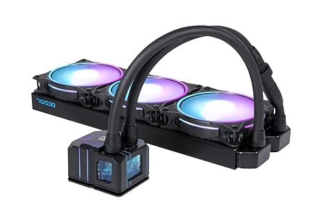 Alphacool Eisbaer Pro Aurora 360 CPU AIO | Copper Radiator, 5542 mm Cold Plate, Fits AMD Threadripper/EPYC & Intel LGA 3647, AM4 Bracket Included, 360 mm, TPV Hoses