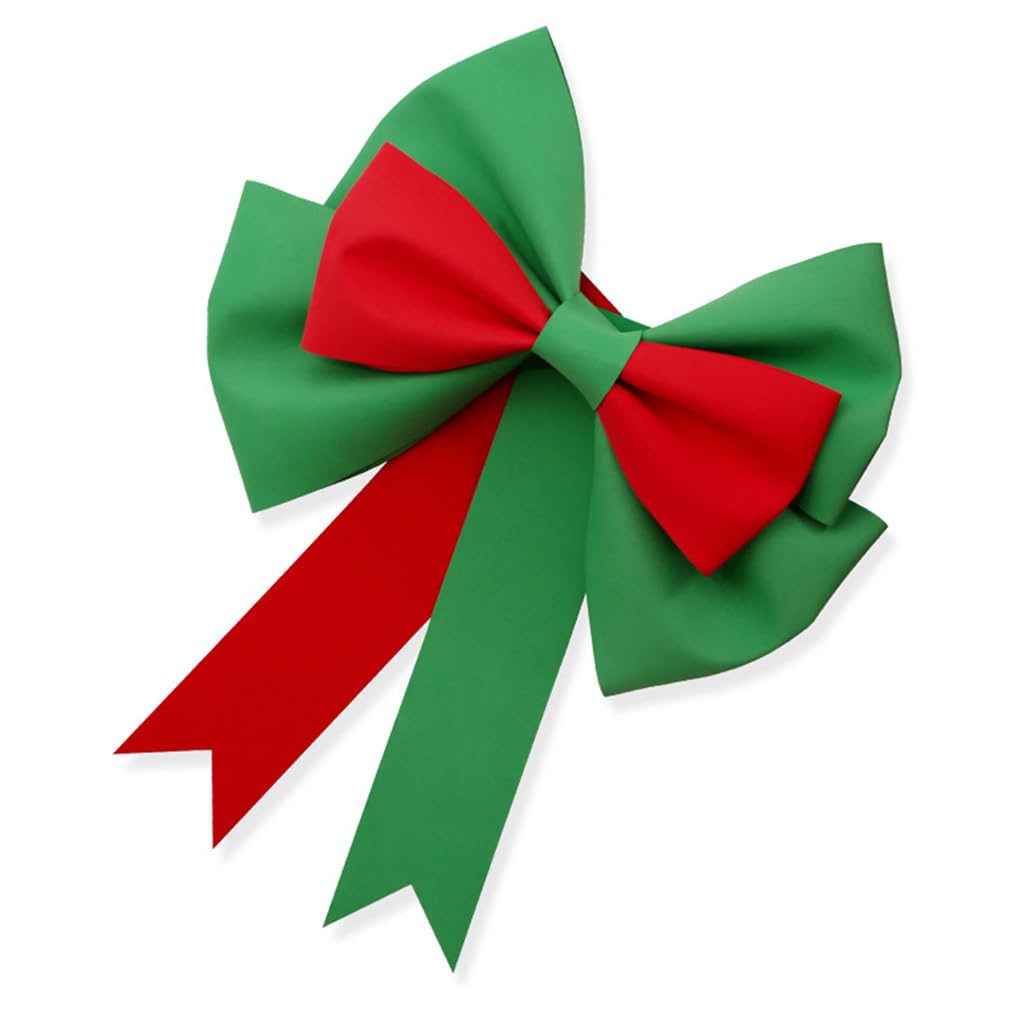 Große Schleife, Riesenschleife, riesige Dekoschleifen, for Auto, Valentinstag, Hochzeit, Weihnachten, Geburtstag(Green/Red,75 cm)