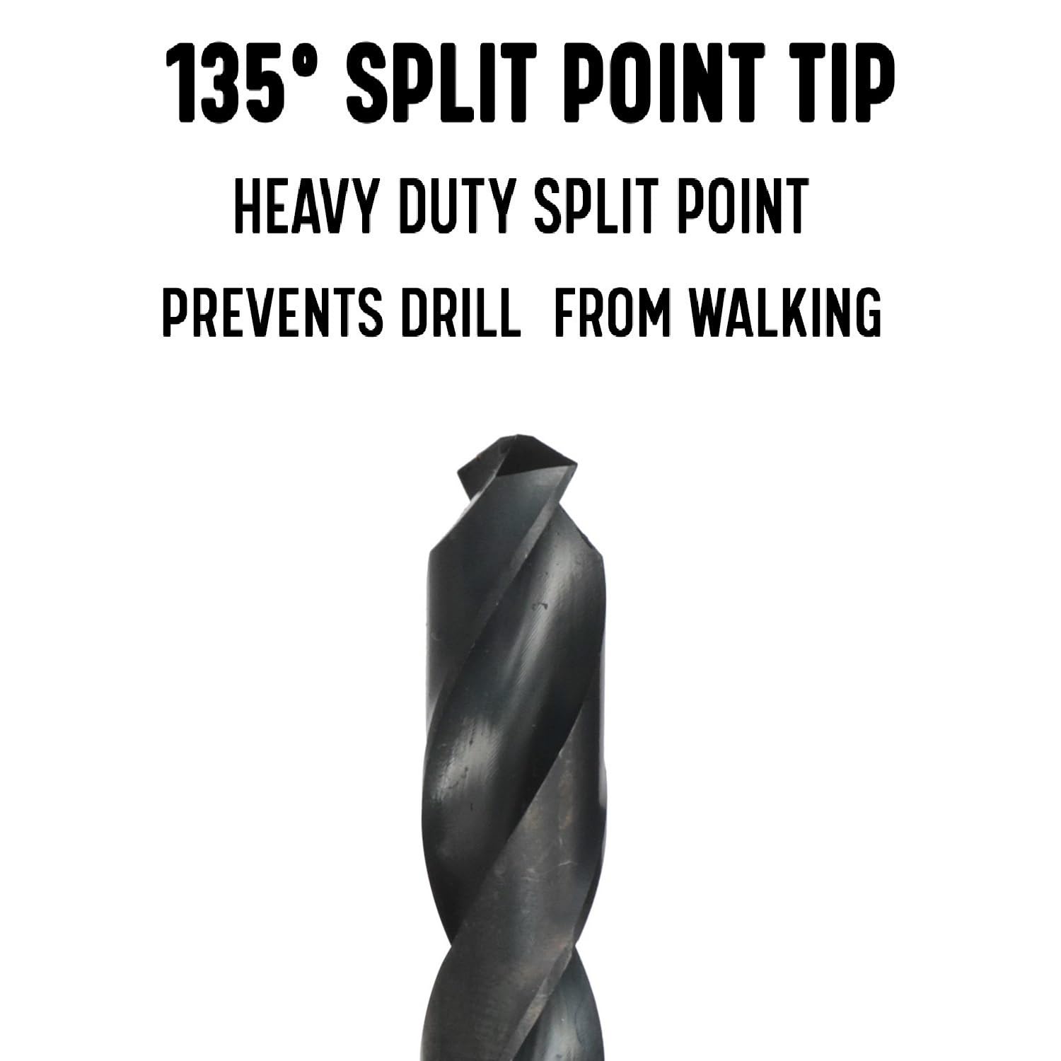 Drill America 39/64" - Punta per trapano a punta spaccata, in acciaio ad alta velocità, serie DWDST