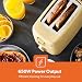 GEEPAS 2 Slice Toaster | 6 Browning Levels with Cancel Function | For Thin Small Bread Slice, Removable Crumb Tray Cool Touch Housing High Lift | Space-Saving Design | 1 Yr Warranty 650W Beige