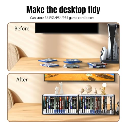 image for ECHZOVE Game Card Box Storage Stand for PS5 Xbox Games, Storage Tower 