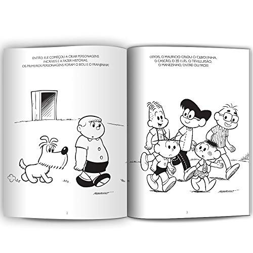 Médio Ler e Colorir Turma da Mônica