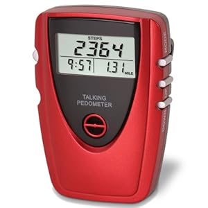 Talking Voice Pedometer with Clock for Counting Your Steps and Distance While Exercising