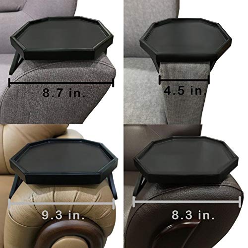 image for Forzaddik Wooden Sofa Couch Armrest Clip-On Table, Recliner Armrest Or