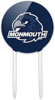 Monmouth University Official Hawks Logo Acrylic Cake Topper Party Decoration for Wedding Anniversary Birthday Graduation