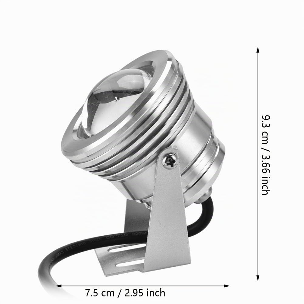 Tissting Faretti Subacquei LED RGB, Faretto Impermeabile 12V con Telecomando per Acquario, Laghetto, Piscina, Fontana in Alluminio Aerospaziale, Luce Regolabile 120° per Giardino, Cortile