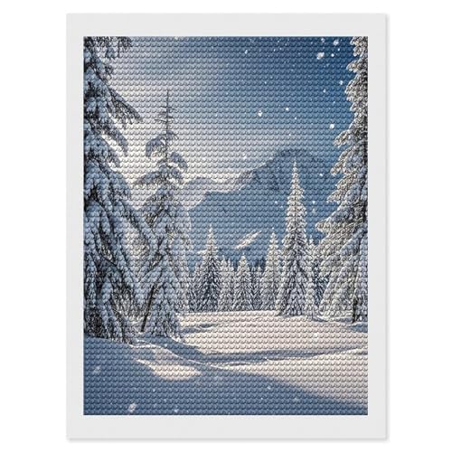 Kits de pintura de diamantes de esquí: relájate creando arte invernal