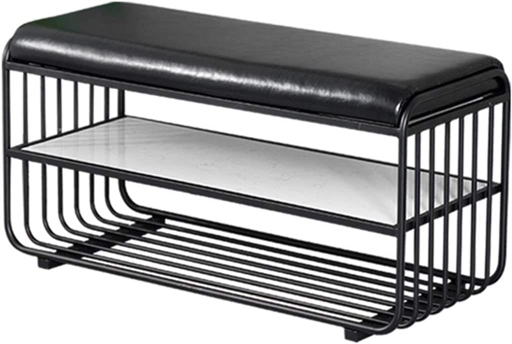 Banc de vestiaire haut de gamme avec meuble à chaussures moderne noir et assise confort